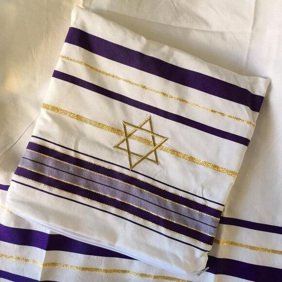 Women's Star of David Prayer Shawl Multi-Pack Poly Sacred Religious Gift - Picture 5 of 5
